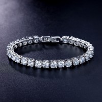 3104 AAA+ Round 0.5 carat Cubic Zirconia Tennis Bracelet for Woman Pulseira Classic Wedding Jewelry Lady Bracelet